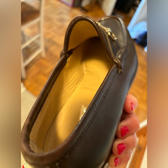 NEW GUCCI WOMEN BROWN LEATHER LOAFERS HORSE BITS SIZE 38 / US 8 (FITS LIKE 7.5) - Picture 4 of 10